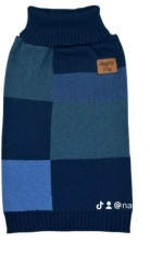 SUETER TEJIDO CUADROS AZULES 