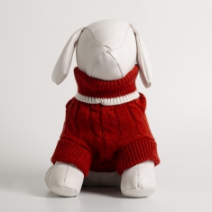 Suéter tejido con manga y cuello alto