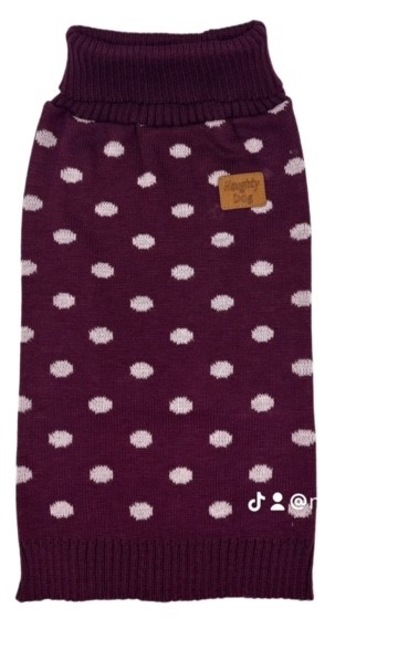 SUETER TEJIDO DOTS ROSAS